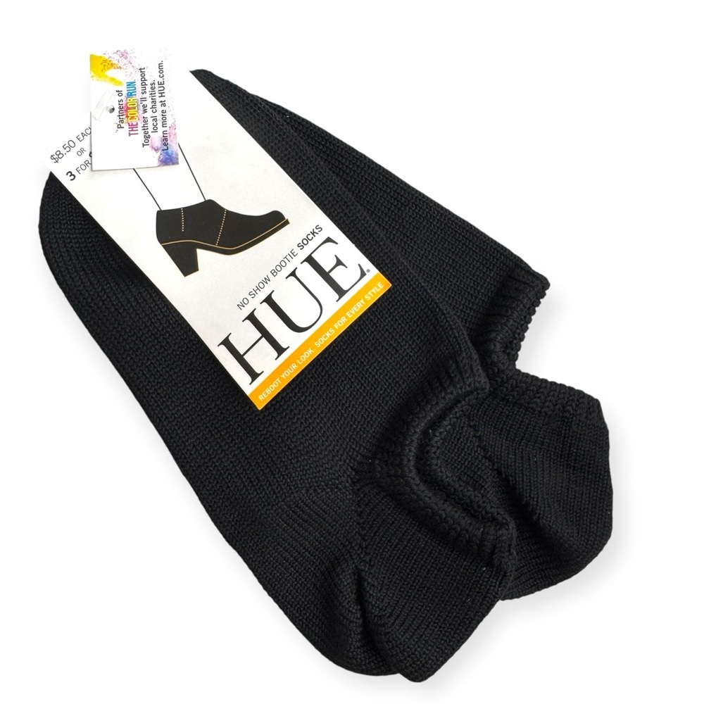 Hue‎ No Show Bootie Socks Black 1 Pair